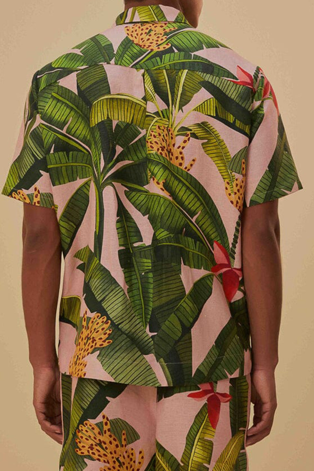 Chemise unisexe Banana Leaves en lin - Vert