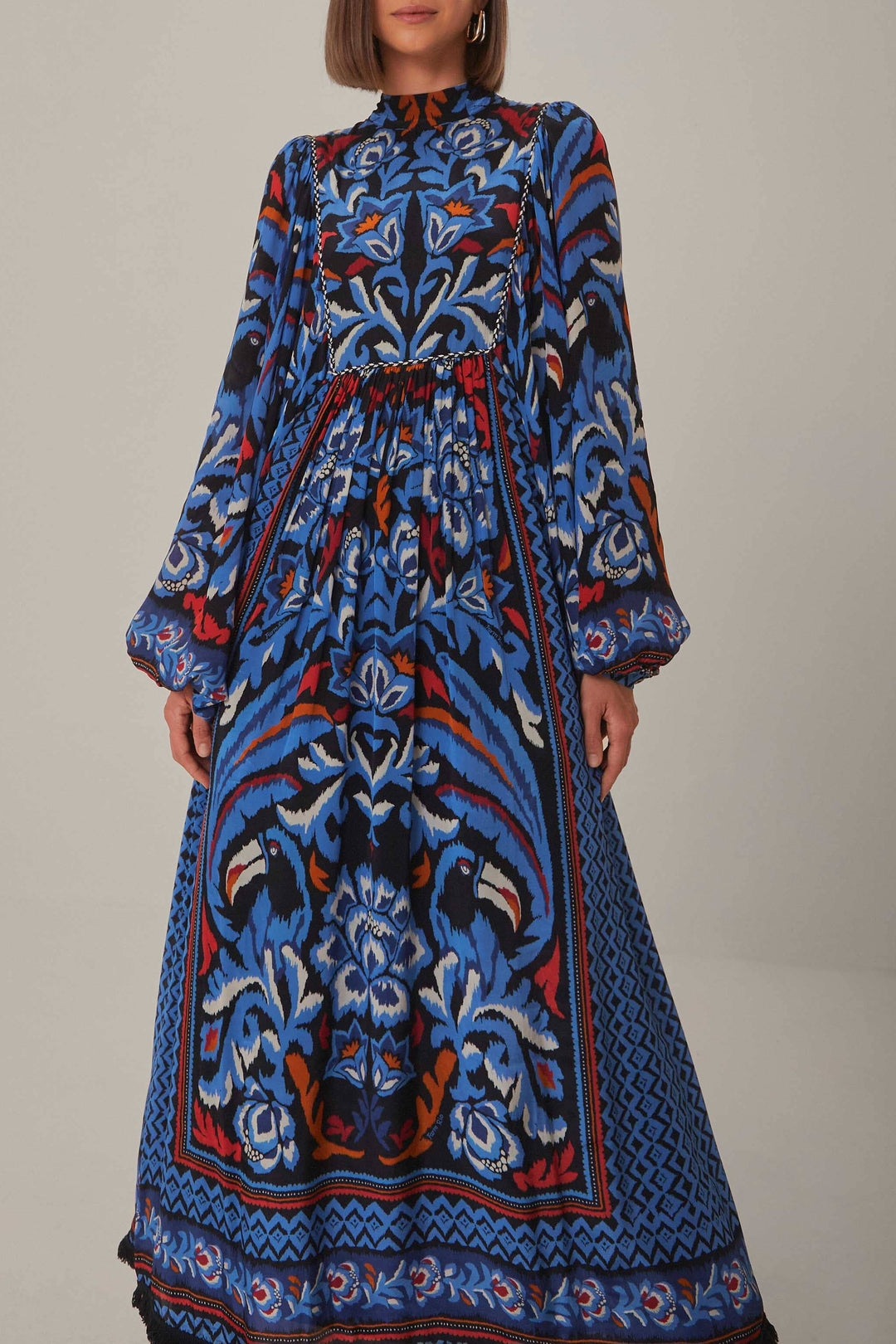 Robe longue à manches longues - Bleu