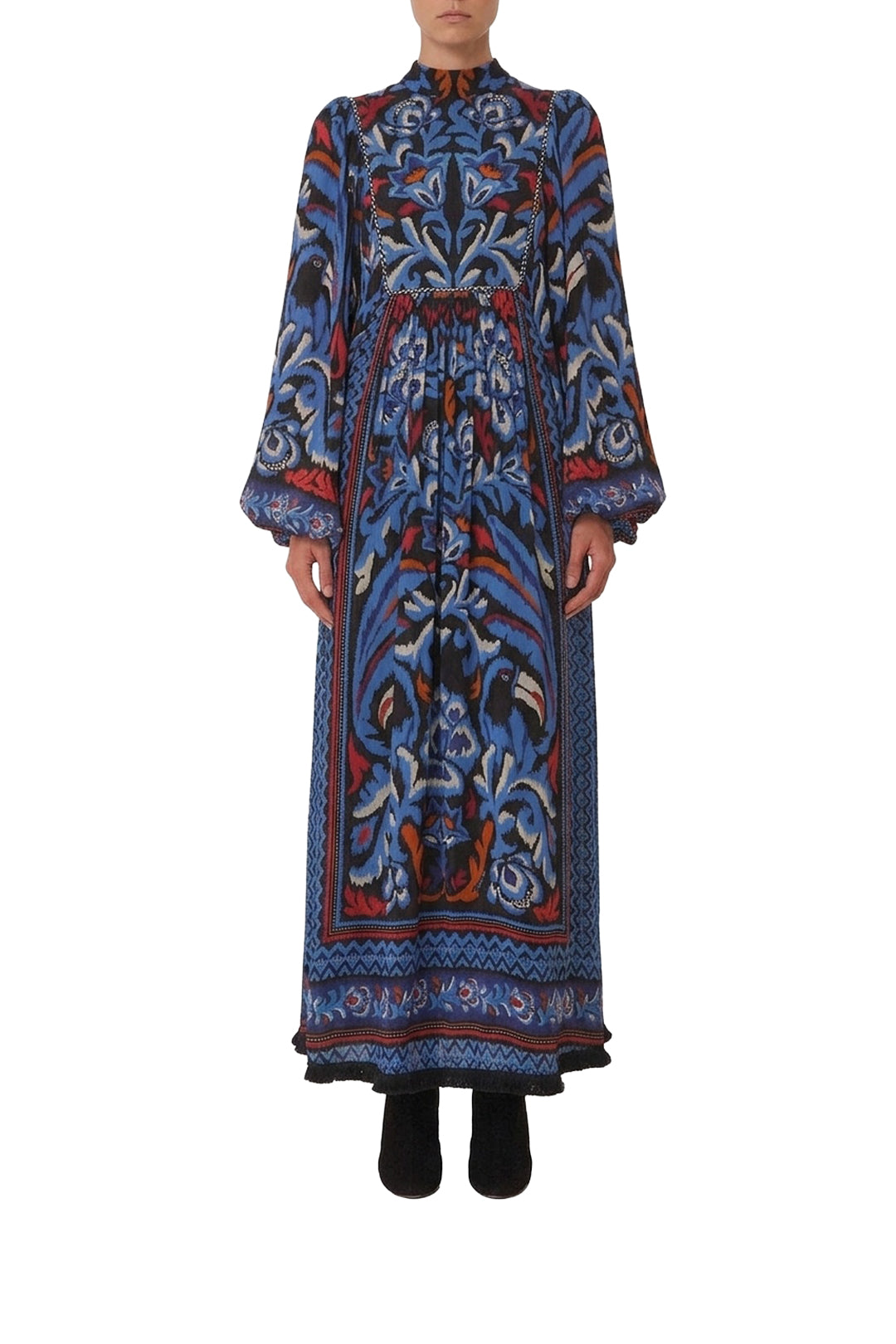 Robe longue à manches longues - Bleu
