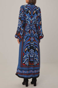 Robe longue à manches longues - Bleu