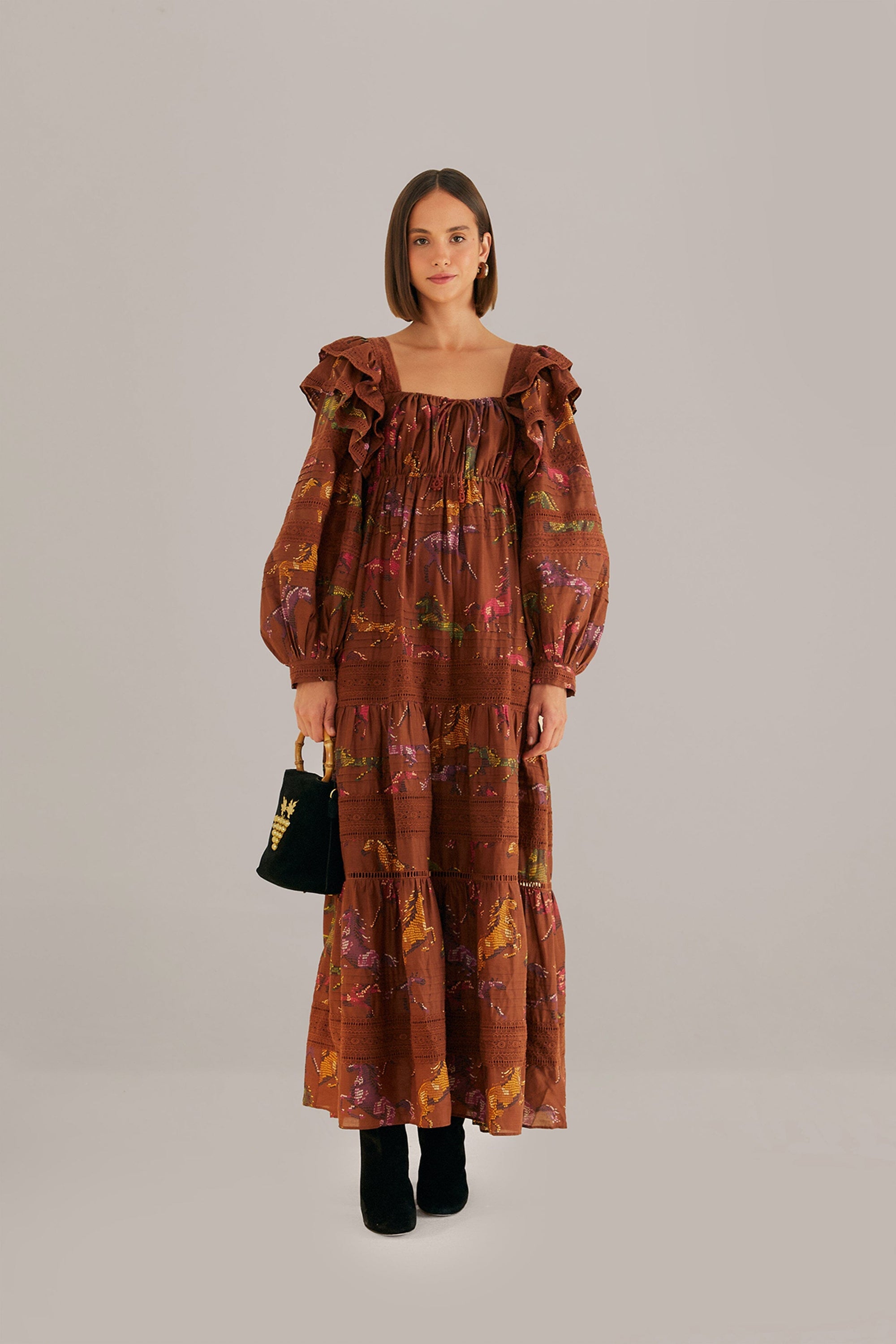 NEW_Dotted Horse Brown Robes longues - Dotted Horse Brown
