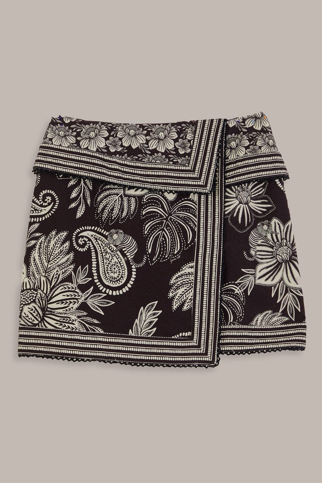 Pasley Bloom short skirt in cotton - Black