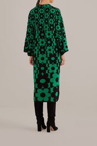 Robe midi Marguerite en maille - Vert