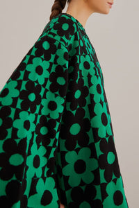 Robe midi Marguerite en maille - Vert