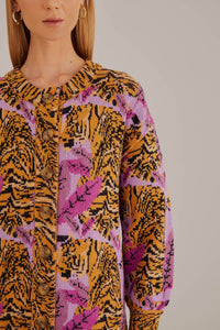 DJV_Tiger Leaves Lavander Cardigans & Pulls - Tiger Leaves Lavander