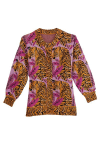 DJV_Tiger Leaves Lavander Cardigans & Pulls - Tiger Leaves Lavander