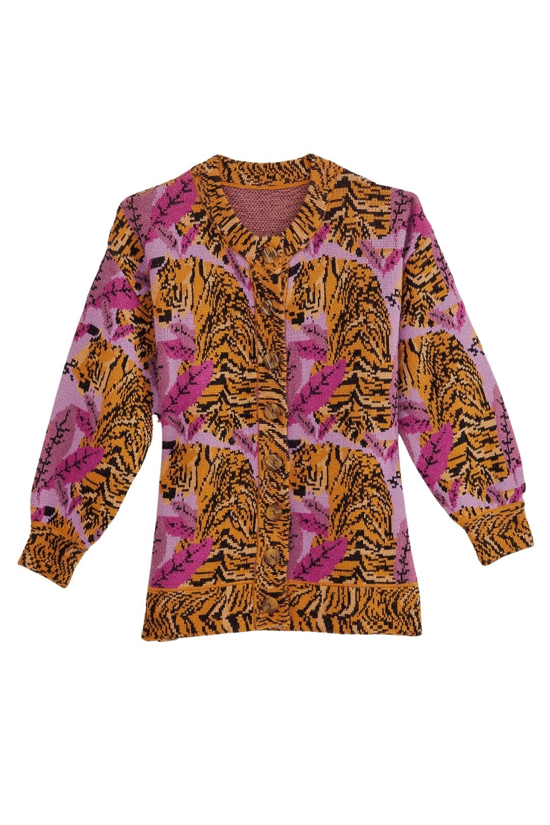 DJV_Tiger Leaves Lavander Cardigans & Pulls - Tiger Leaves Lavander