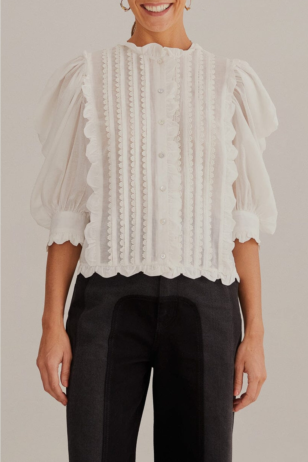 DJV_Off White Chemises & Blouses - Off White