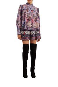 Jupe courte Lavande Wild Night en coton - Violet