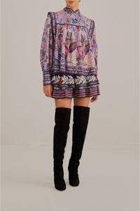 Jupe courte Lavande Wild Night en coton - Violet