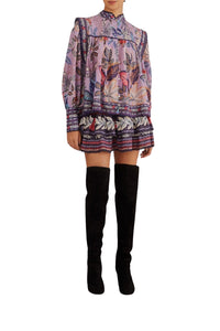 Jupe courte Lavande Wild Night en coton - Violet
