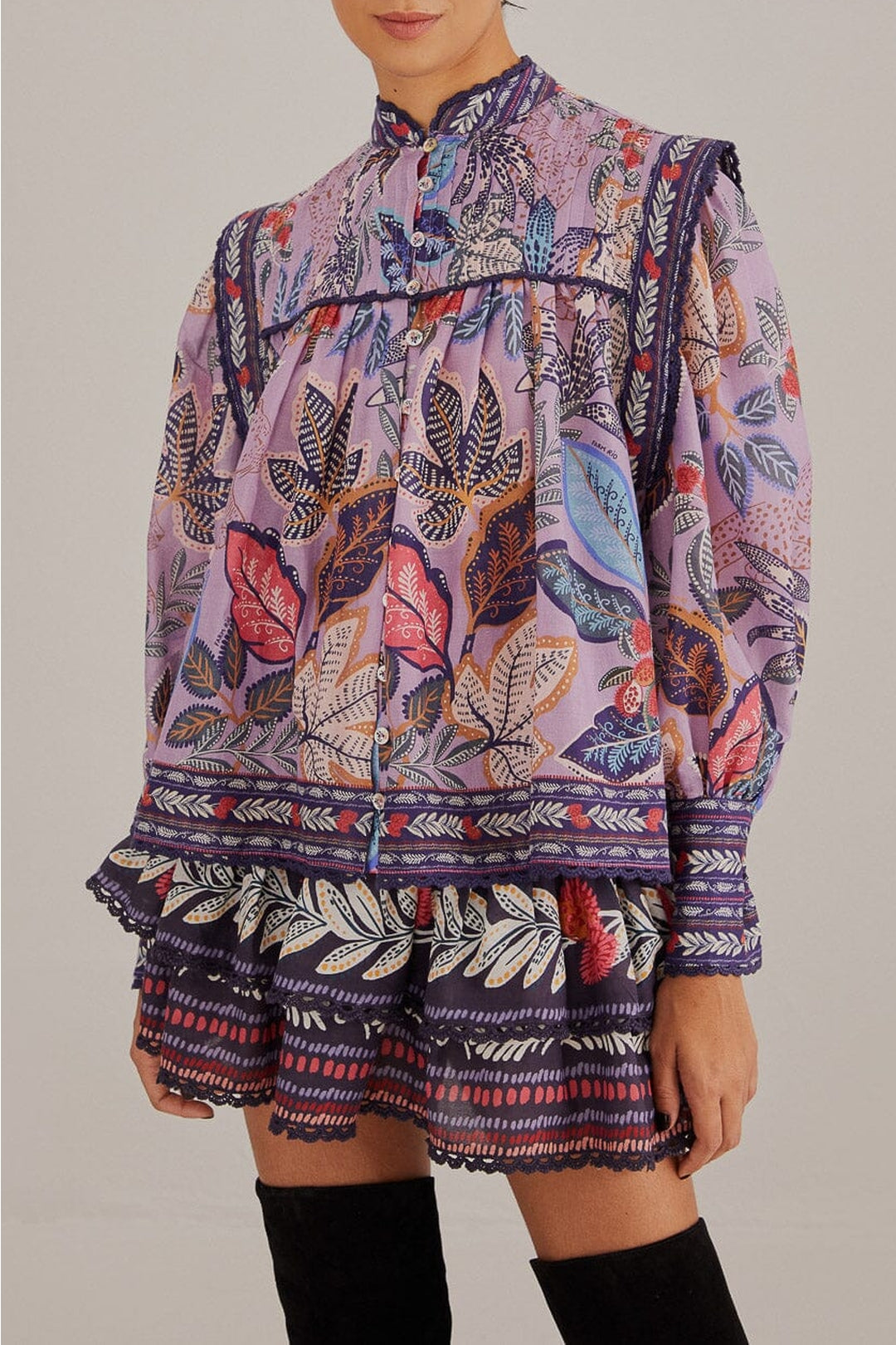 Jupe courte Lavande Wild Night en coton - Violet