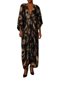Robe longue Sunny Mood à sequins - Noir