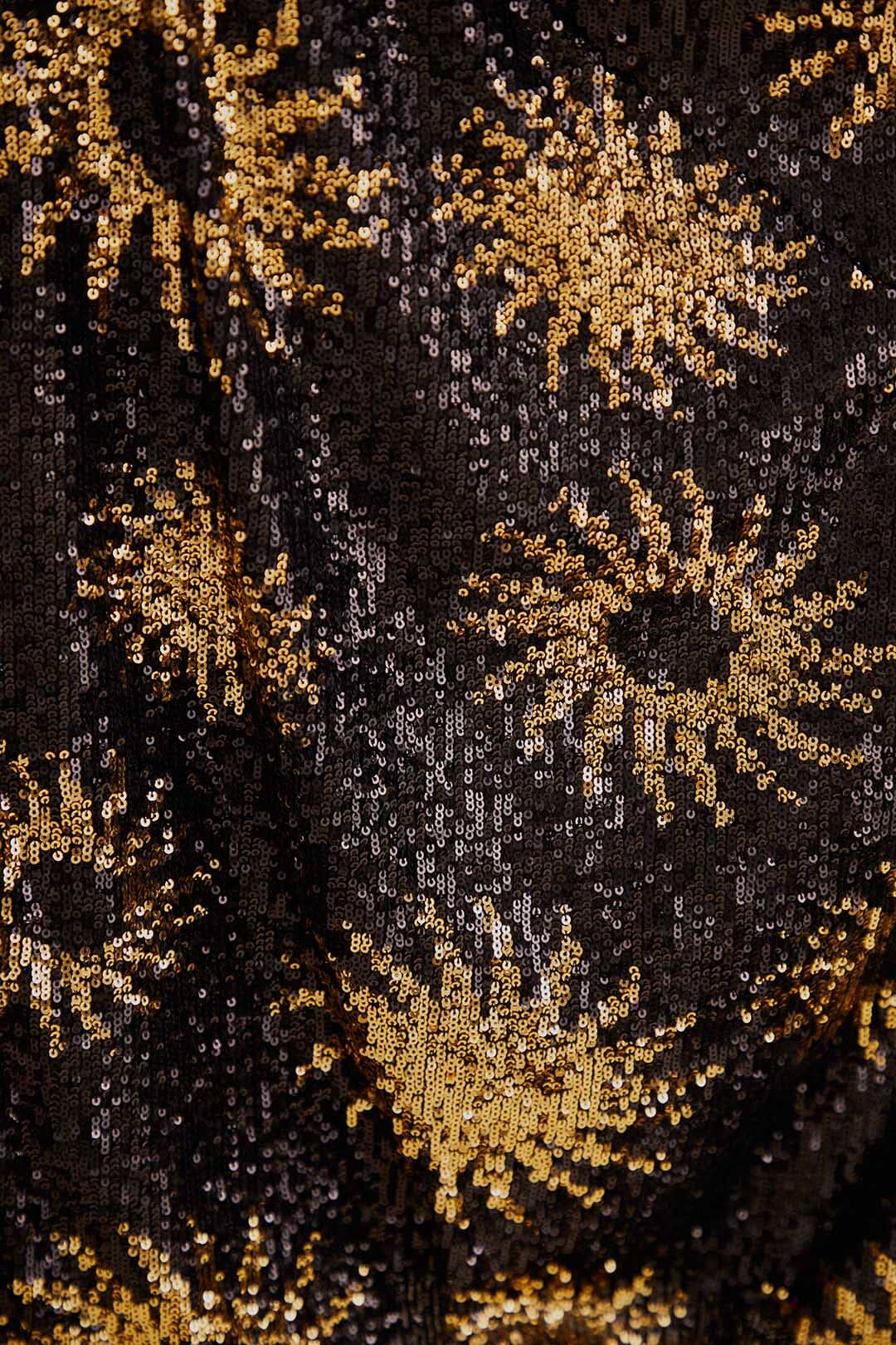 Robe longue Sunny Mood à sequins - Noir