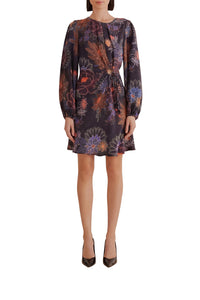 Robe courte Sparkle Flowers - Noir