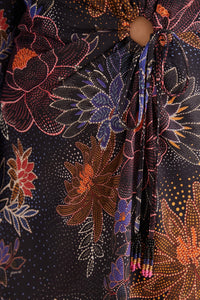 Robe courte Sparkle Flowers - Noir