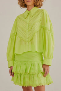Jupe courte Neon en coton - Vert