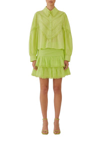 Jupe courte Neon en coton - Vert