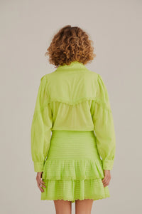 Jupe courte Neon en coton - Vert
