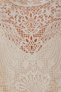 Blouse Guipure à manches longues - Blanc