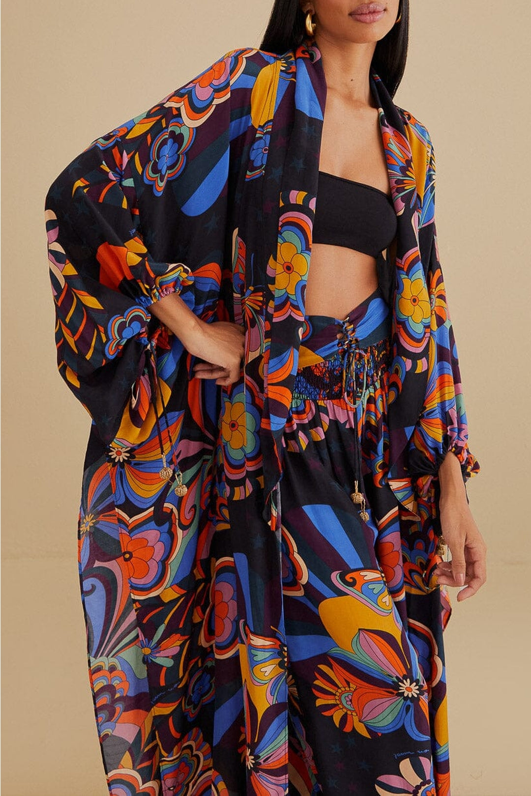 Kimono style années 70 - Multicolore