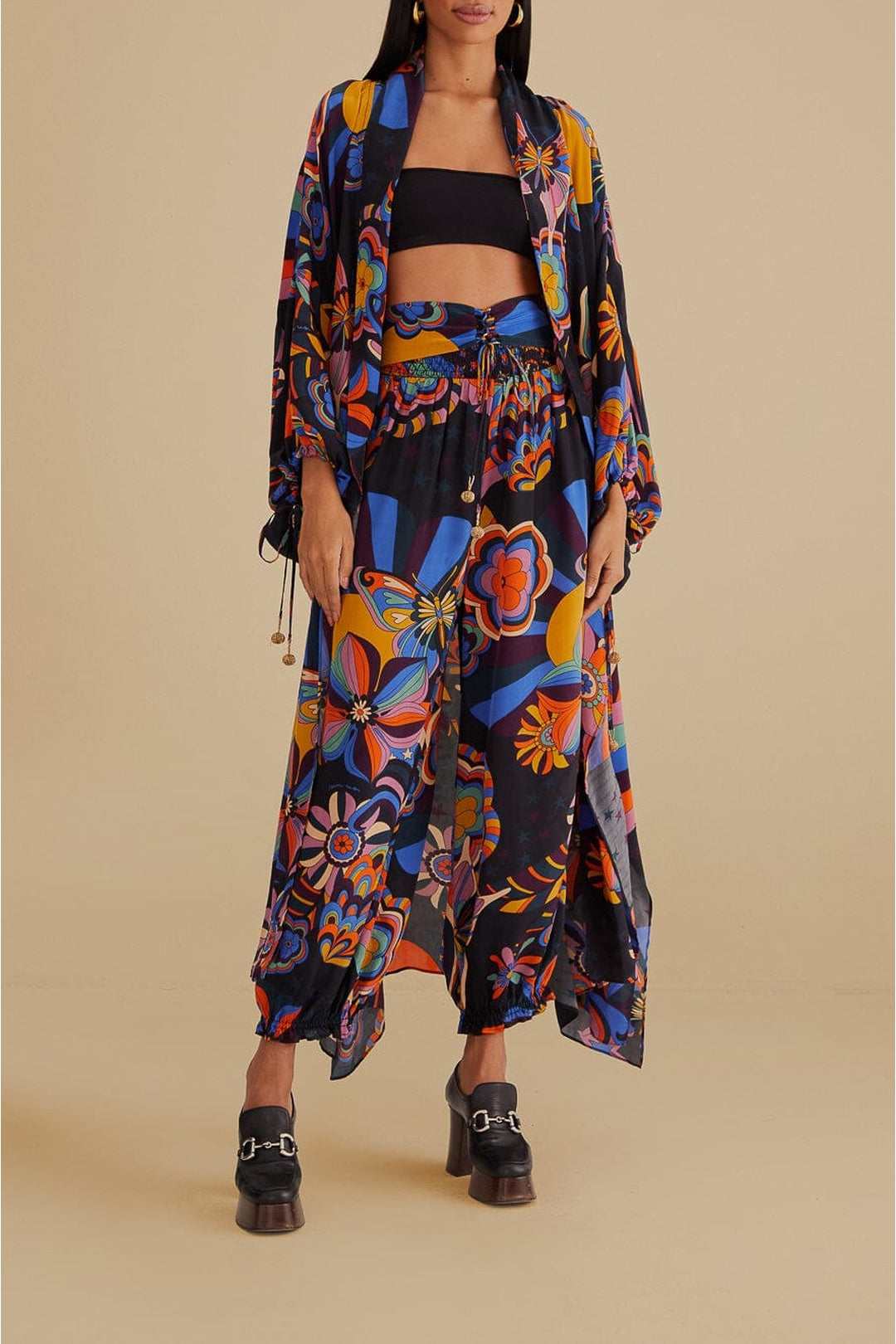 Kimono style années 70 - Multicolore