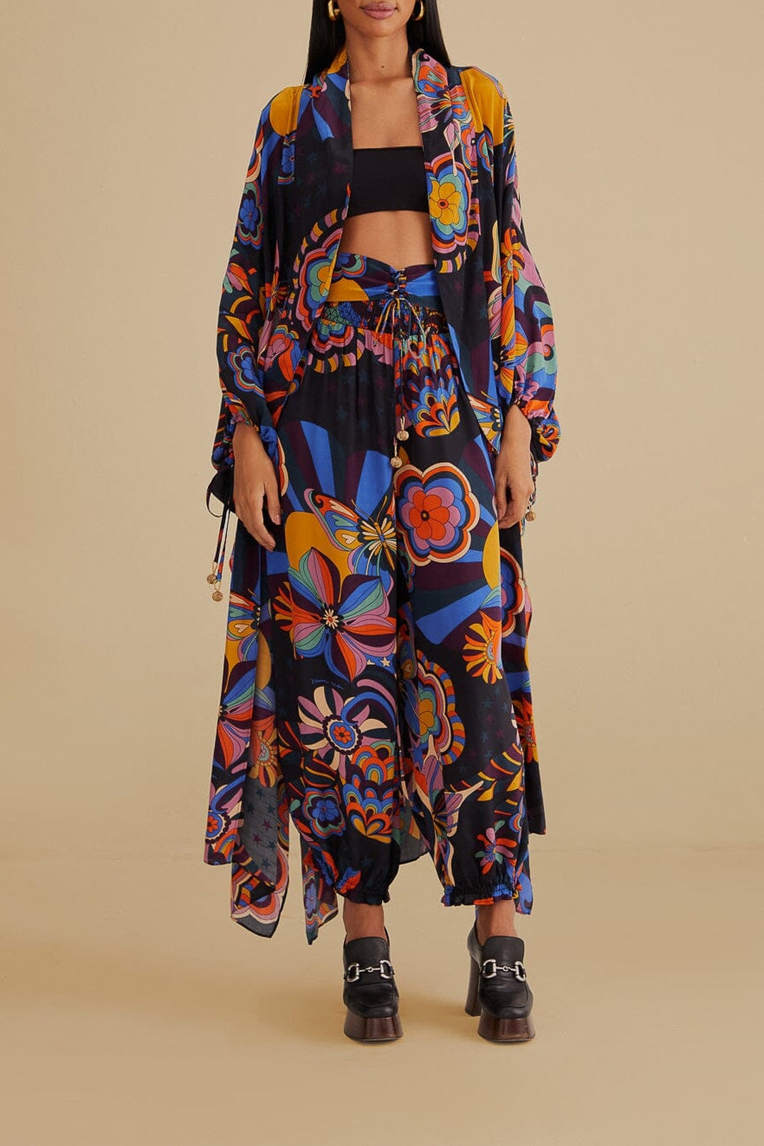Pantalon style années 70 - Multicolore
