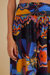 Pantalon style années 70 - Multicolore