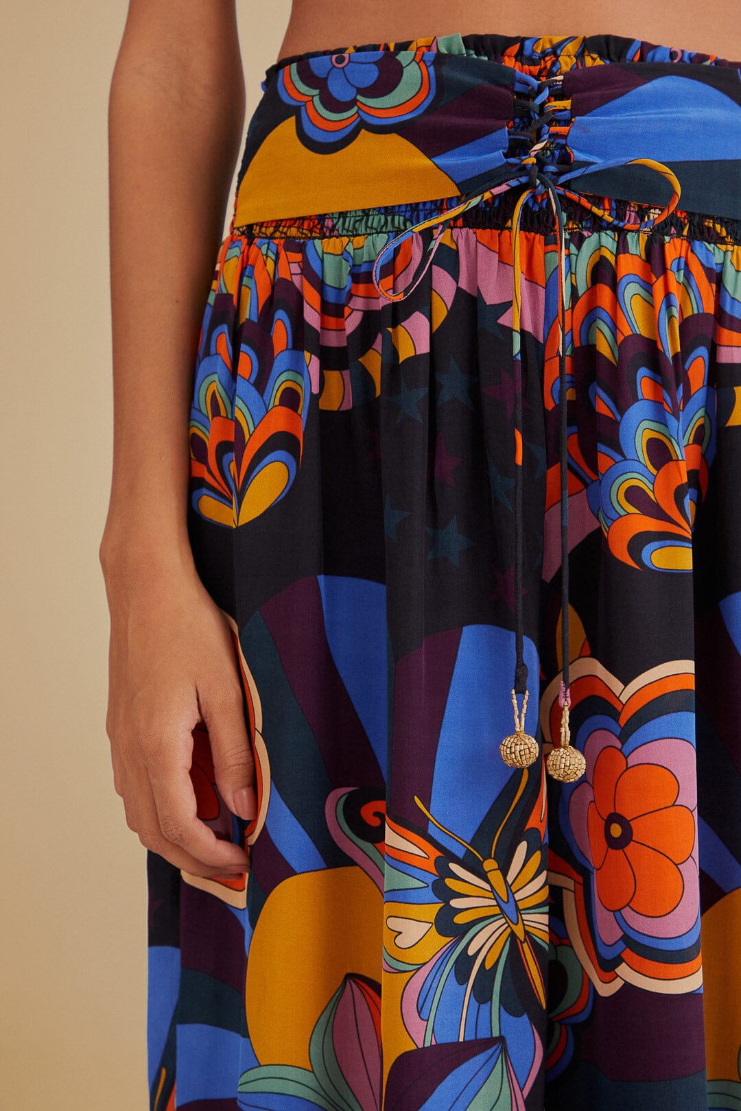Pantalon style années 70 - Multicolore