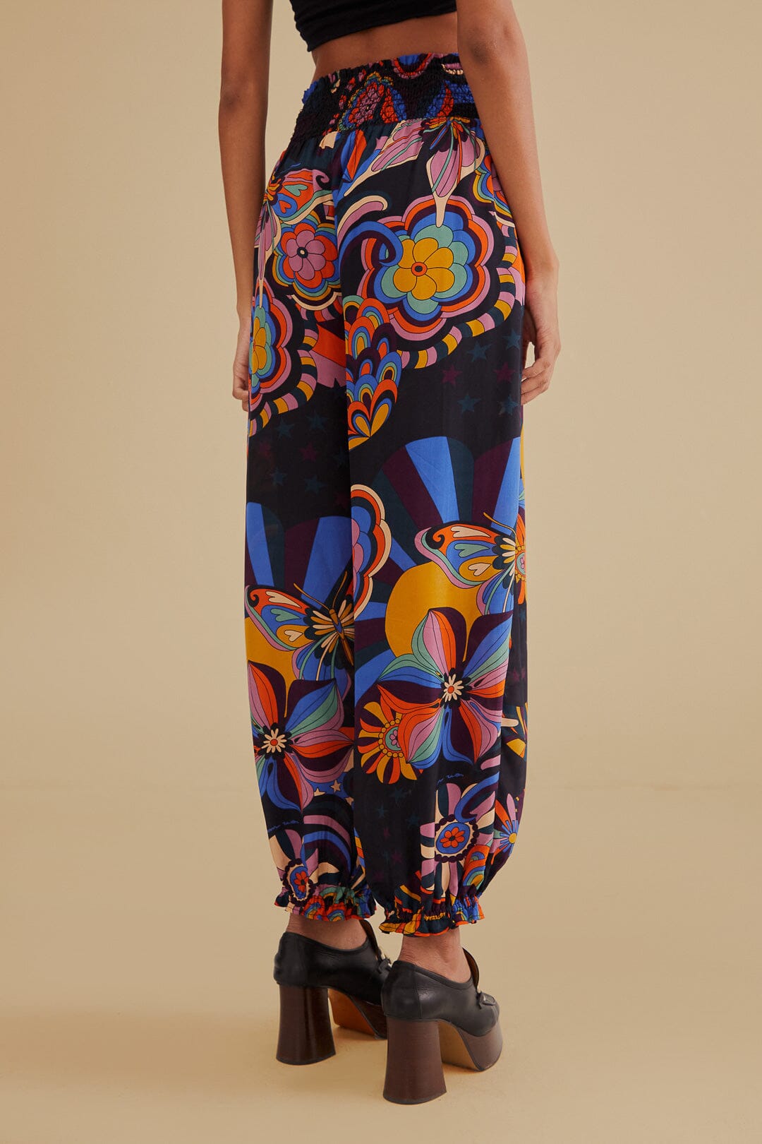 Pantalon style années 70 - Multicolore