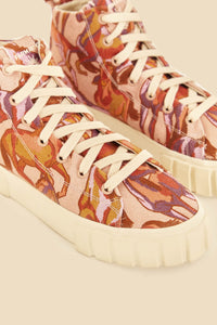 MEDIA OFF LINE_Basket flats Sauvage in cotton - Pink