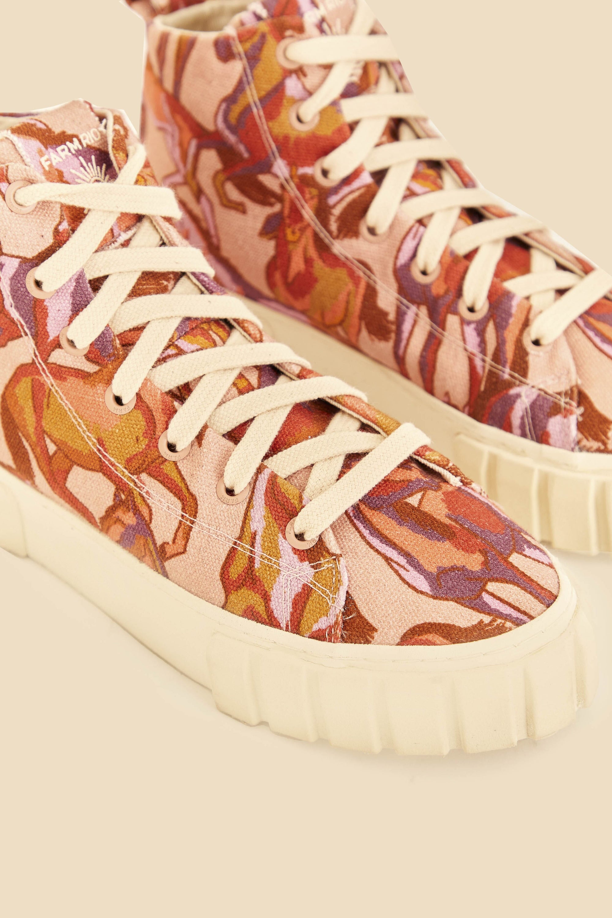 MEDIA OFF LINE_Basket flats Sauvage in cotton - Pink