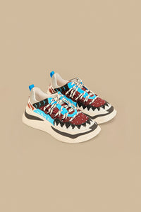 Beaded flat trainers - Blue