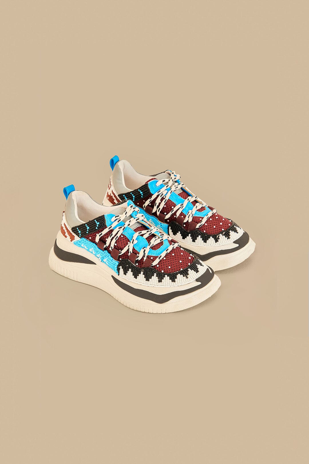 Beaded flat trainers - Blue