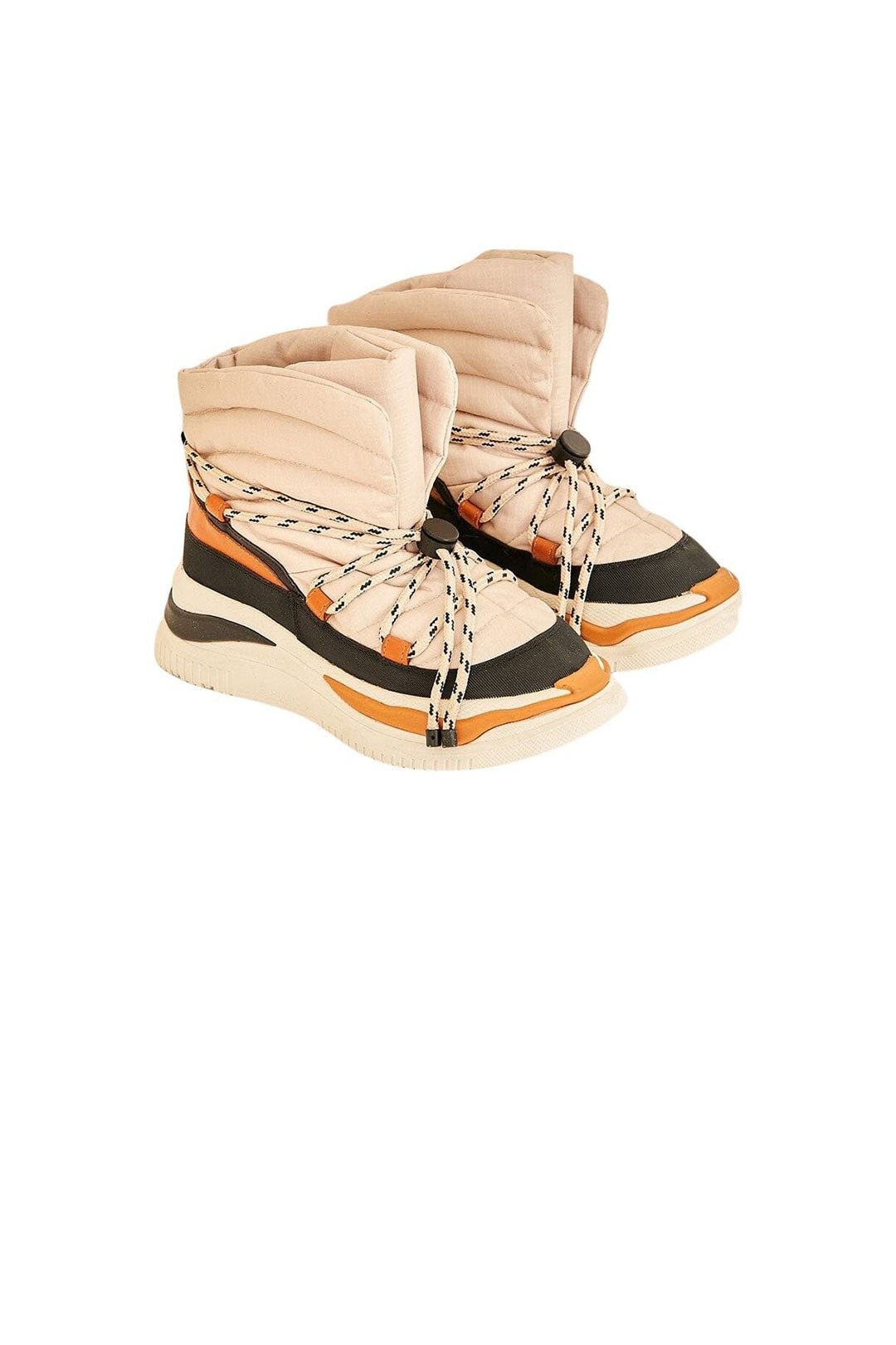 Padded ankle boots - White