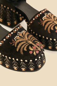 Velvet high sandals - Black