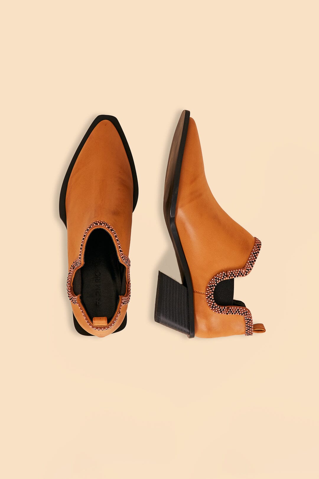 Low boots with heels - Orange