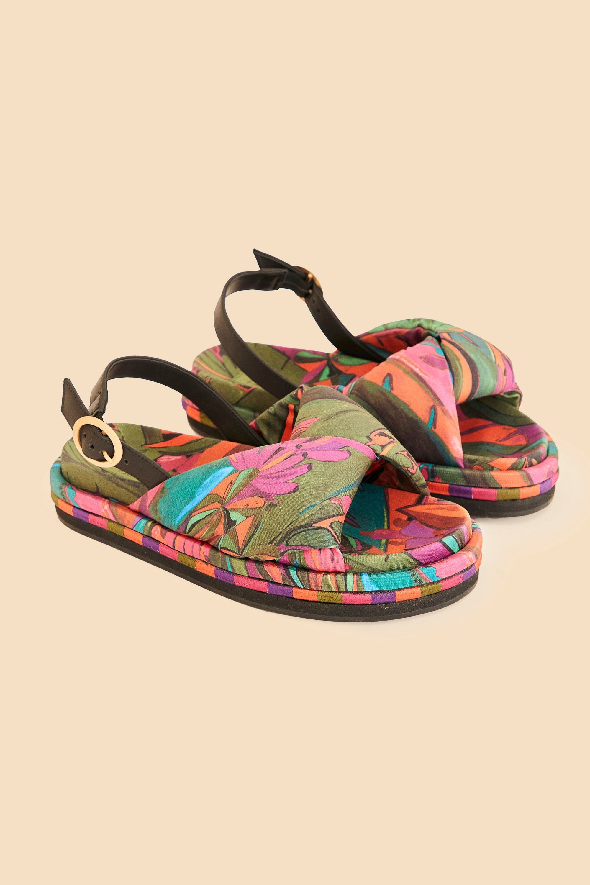 Sandales plates Banana Leaves - Multicolore