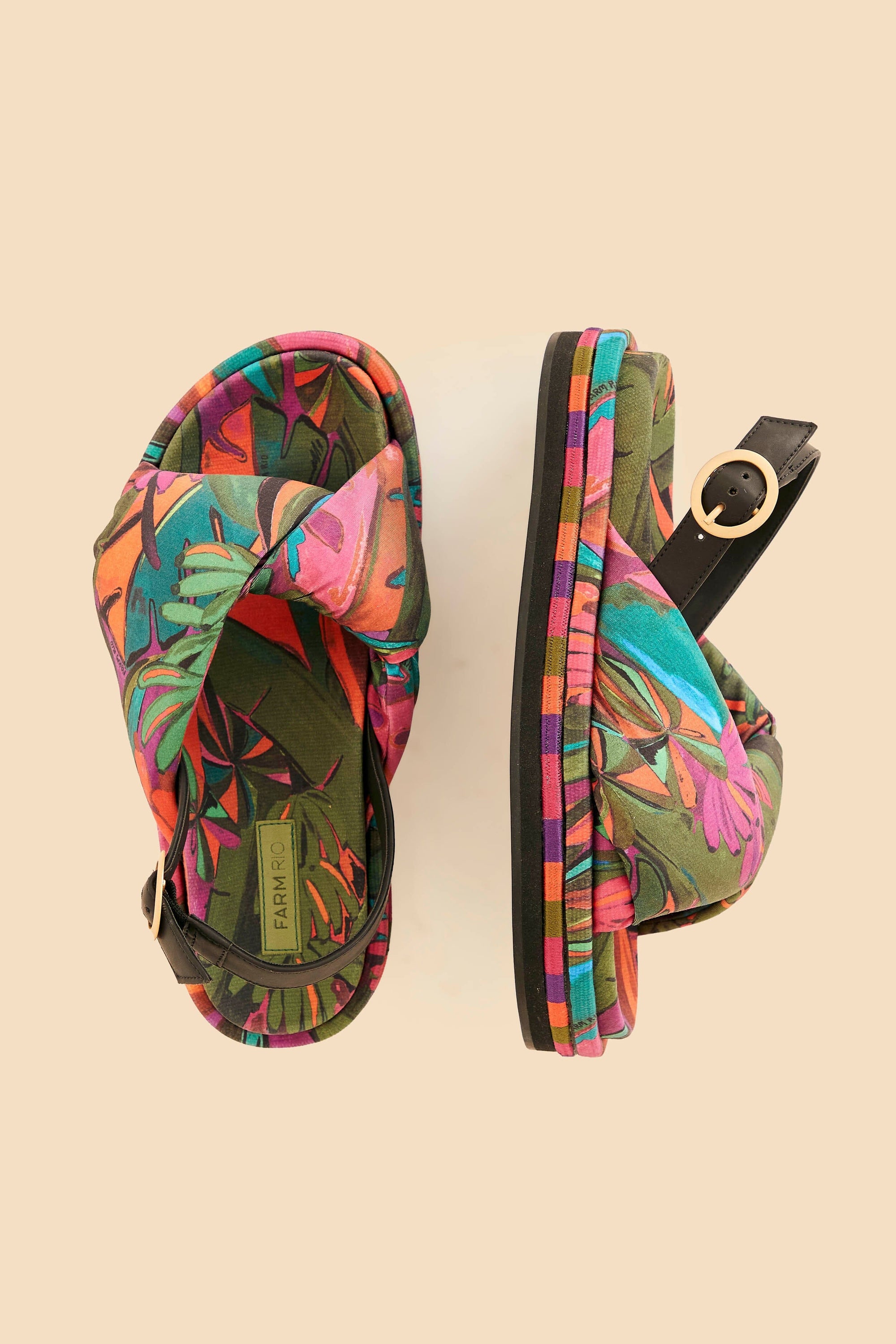 Sandales plates Banana Leaves - Multicolore