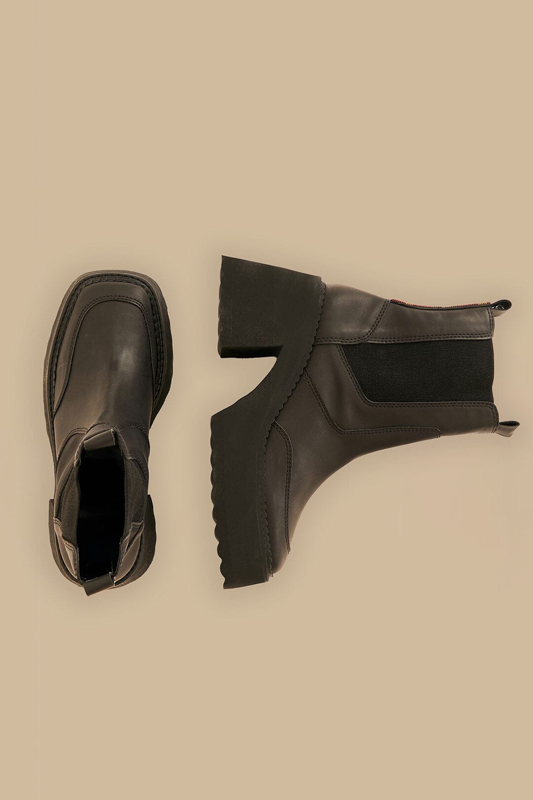 Chelsea boots with block heels - Black