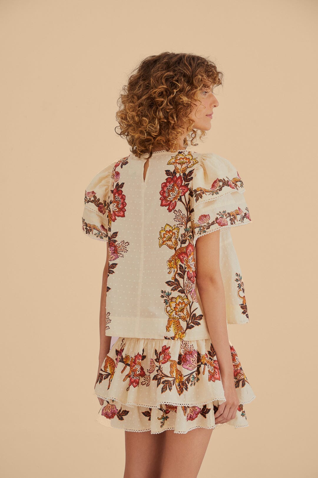 NEW_Leopard Flowers Sand Chemises & Blouses - Leopard Flowers Sand