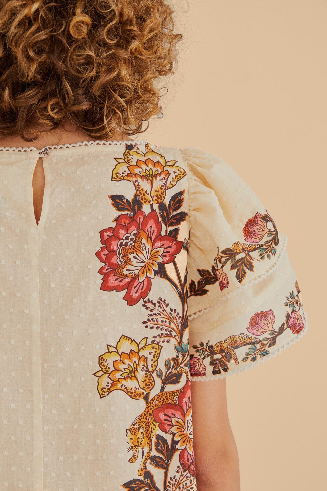 NEW_Leopard Flowers Sand Chemises & Blouses - Leopard Flowers Sand