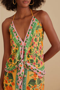 Blouse Heart Ivy façon foulard - Jaune