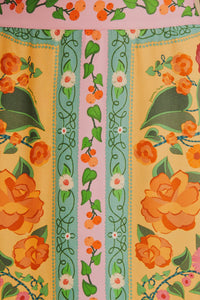 Jupe midi Heart Ivy en foulard - Jaune