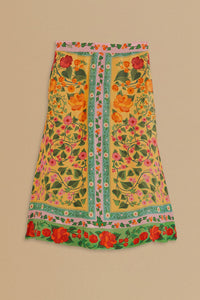 Jupe midi Heart Ivy en foulard - Jaune