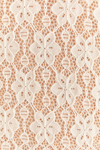 MEDIA OFF LINE_Blouse Lace à manches longuesd - Blanc