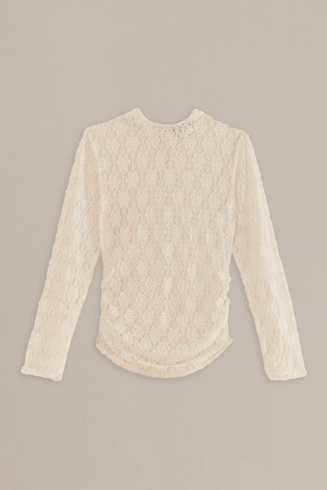 MEDIA OFF LINE_Blouse Lace à manches longuesd - Blanc