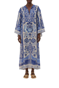 Robe longue Delicate Tapestry en coton - Bleu