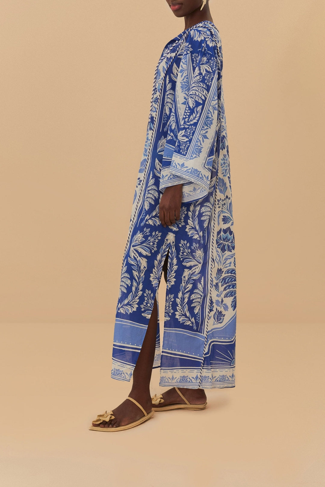Robe longue Delicate Tapestry en coton - Bleu