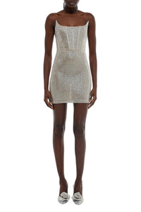 Silver // allover rhinestone embellishmen bustier